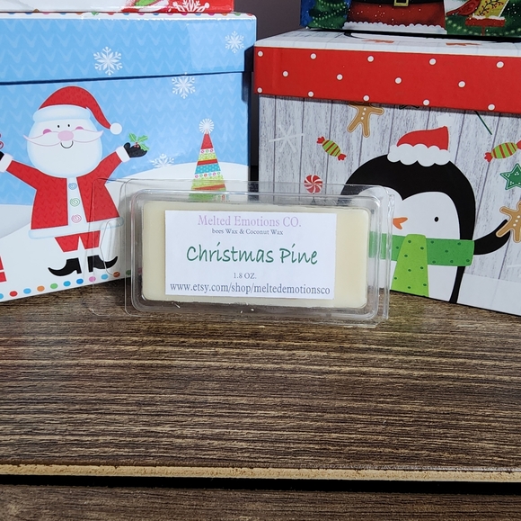 Christmas pine wax melt handmade christmas stocking stuffers - Picture 2 of 2